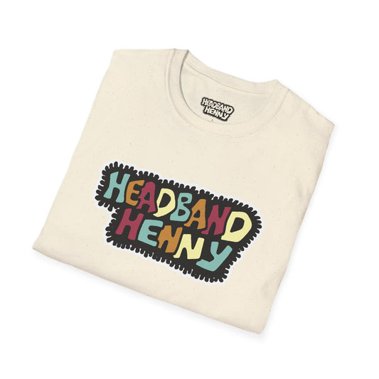 Headband Henny Graphic T-Shirt — Retro Colorful Logo Tee