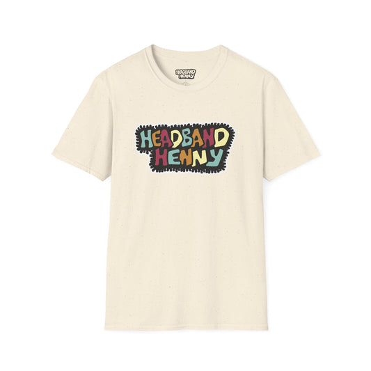 Headband Henny Graphic T-Shirt — Retro Colorful Logo Tee